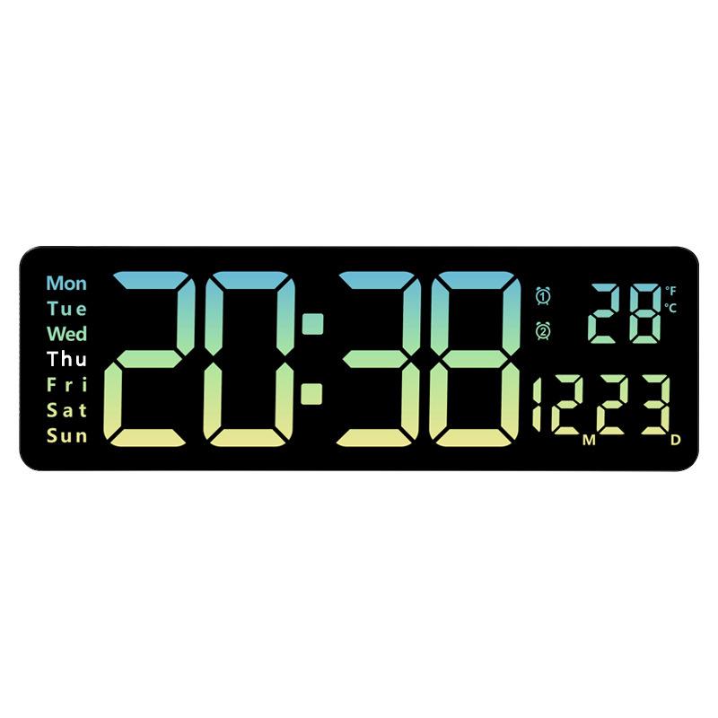 16" Nordic LED Digital Wall Clock with Large Screen Display, Model 6626 - Simple Living Room Décor.
