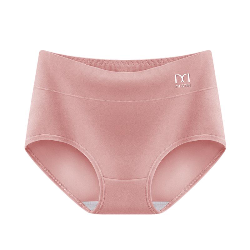 Meiya Ting Classic Women's Mid-Rise Cotton Briefs: Solid Color, Breathable, Antibacterial Crotch