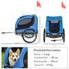 Bike Trailer for Dogs with Universal Coupling, Steel, Blue+Black