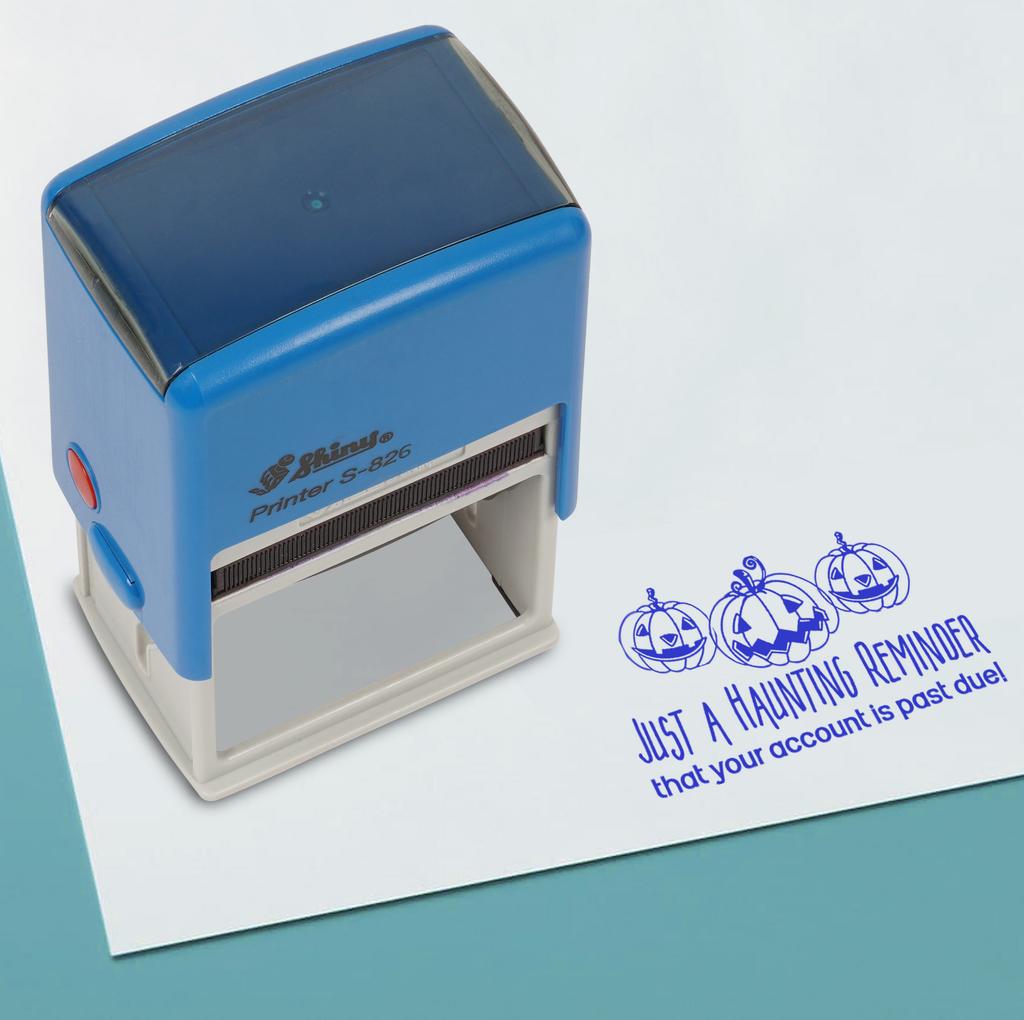Printtoo Haunting Reminder Self Inking Rubber Stamp Pre,Inked Office Stamp, Home Office Business Stationery, 41 x 24 mm,