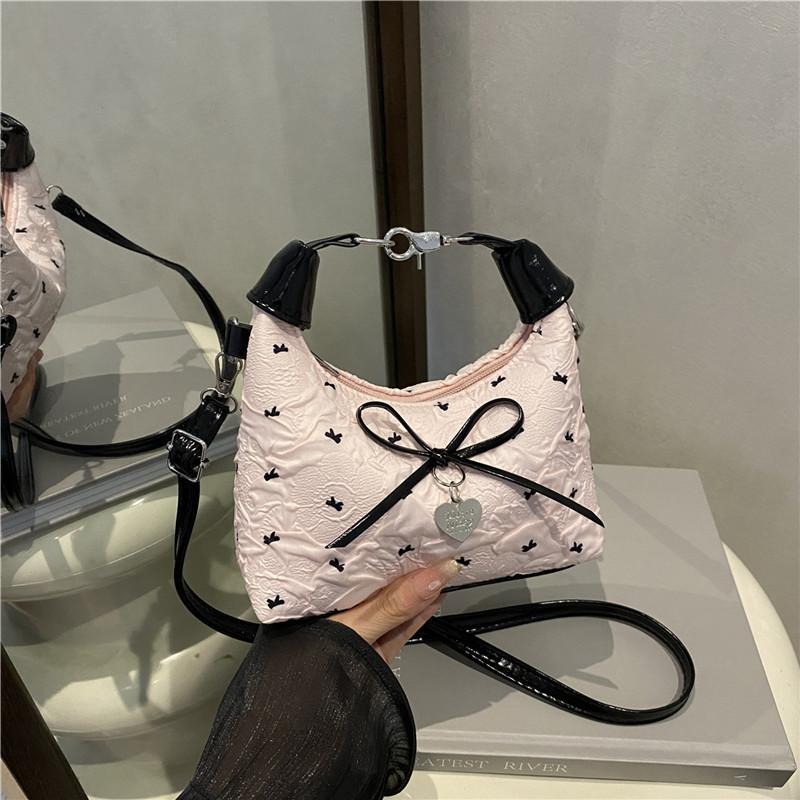 

Розовая сумка с бантом женская летняя новая высококлассная легкая роскошная нишевая сумка на плечо модная универсальная сумка-мессенджер для девушки розовый