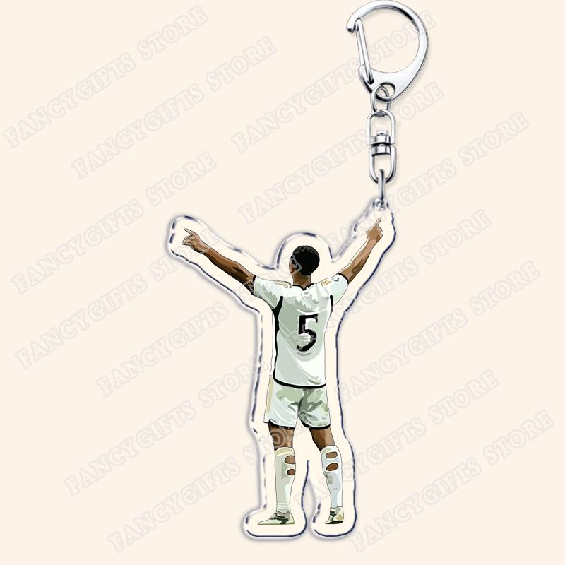 Popular Soccer Ball Player Keychains for Accessories Bag Football Key Chain Ring Fans Gifts Friends Keyrings 4