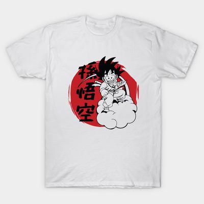 Men Black Print T-shirt Super Large TShirtDRAGON BALL No-Cut Transfer Paper Print Cotton Tshirt