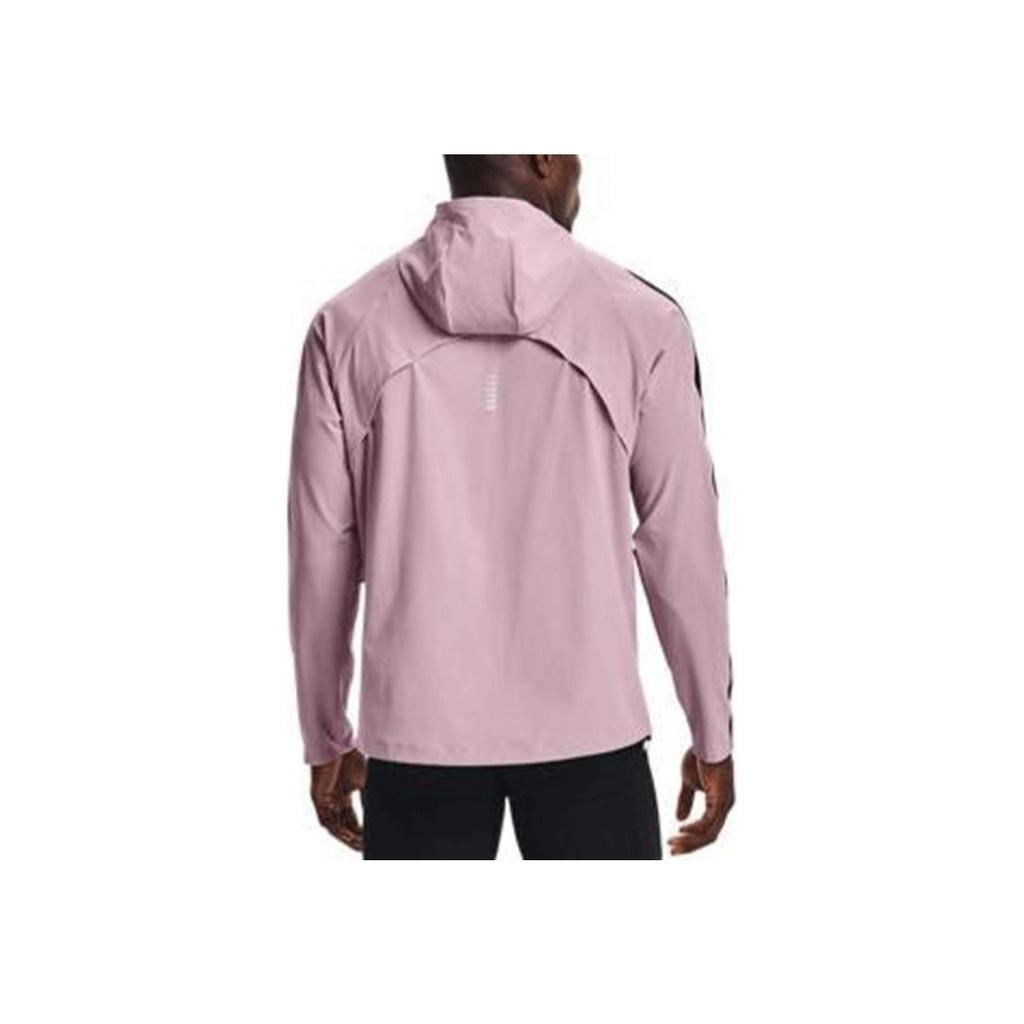 Under Armour Out The Storm Lightweight Woven Running Hooded Jacket Men Jacket Pink 1361502-698