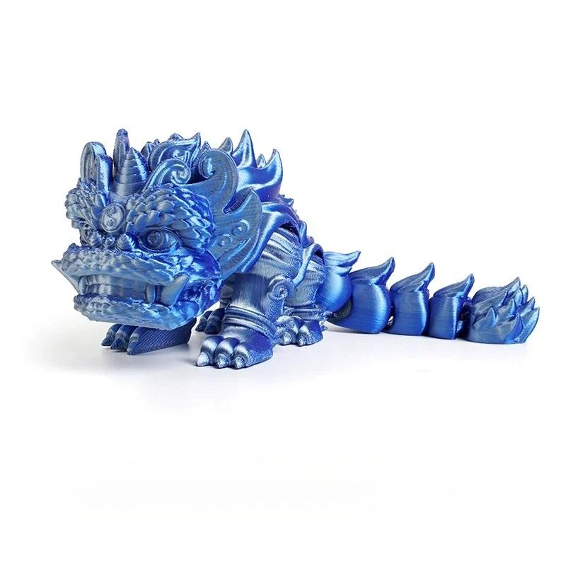 3d Miniature Funny Ornament Decoration Chinese Lion Dance Model Joint Movable Figurine Home Decor Craft
