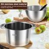 Double Boiler Pot Set with Silicone Spatula 1.82QT Chocolate Melting Pot 2.54QT Stainless Steel Pot for Melting Chocolate Candy