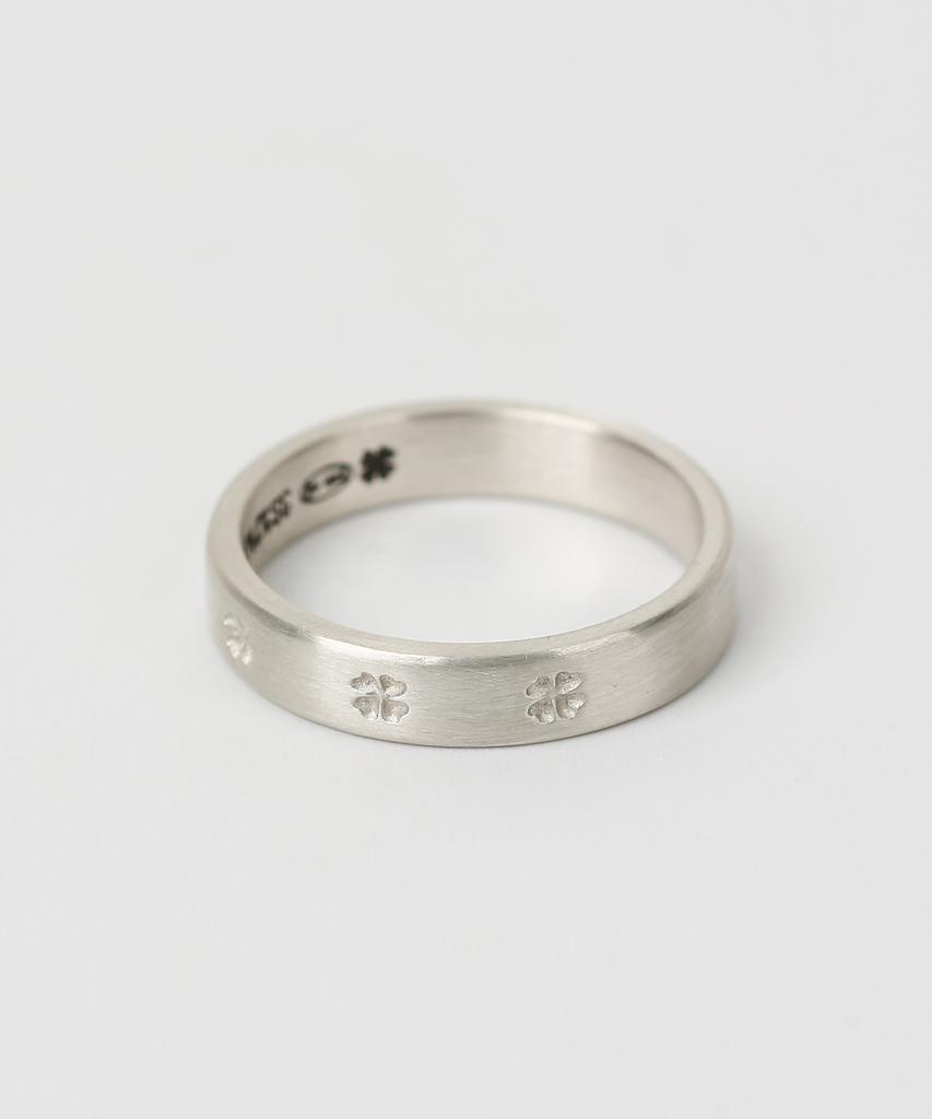Graynoise Clover Simple Rail Ring W (925 Silver)