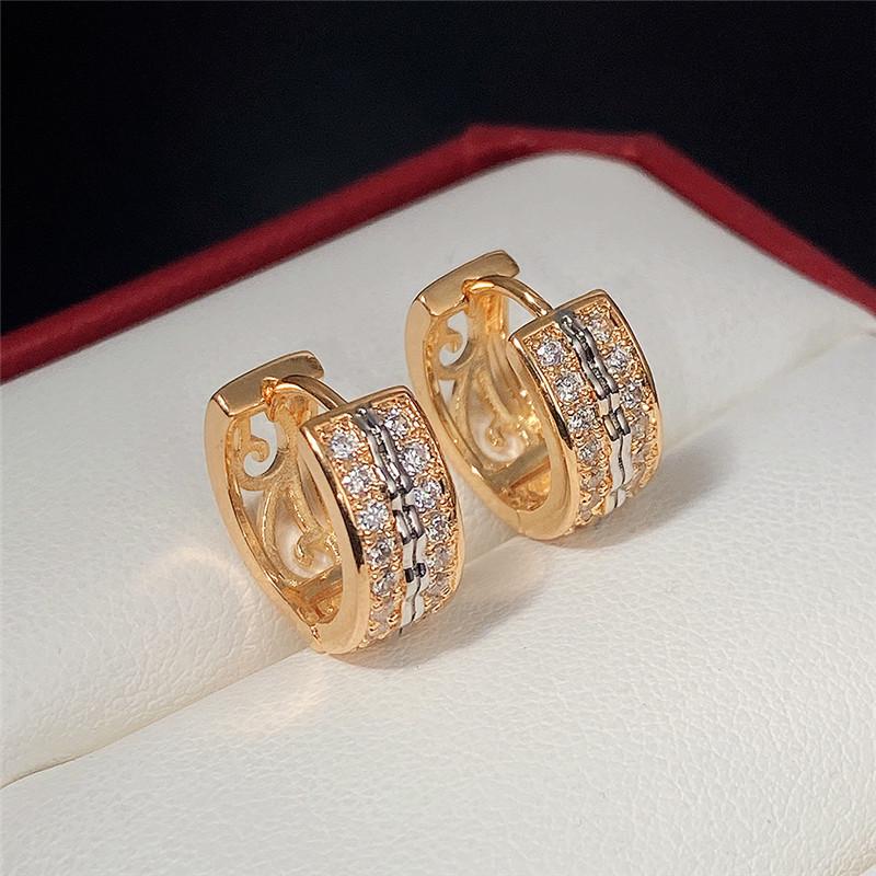 Cao Shi Punk Hip-Hop Zircon Earrings for Men and Women