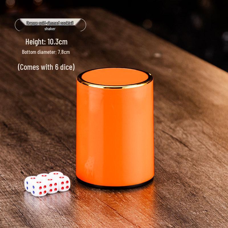 Gold-Edged Double-Layer Dice Shaker Cup for Bars and Nightclubs
