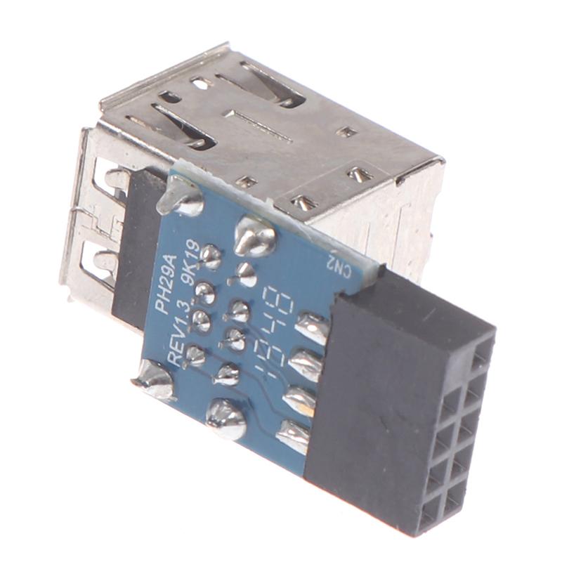 

9-контактный разъем материнской платы на 2 порта USB 2.0 A, внутренний разъем-адаптер