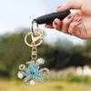 Keychain Pendant Imitation Pearls Rhinestones Inlaid Octopus Shape Key Chain with Lobster Clasp Bag Charm Backpack Accessory