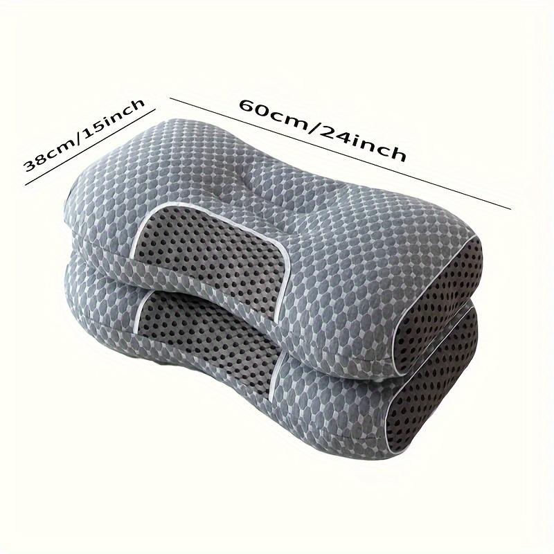 1/2 stk Cervical pute for nakkesmerter, rygg- og magsovende med pustende putetrekk, ergonomisk ortopedisk nakkestøttepute