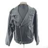 LOVEHEYNEW.COM Genuine Leather Double Riders Jacket Snap Button Full Zip Black M