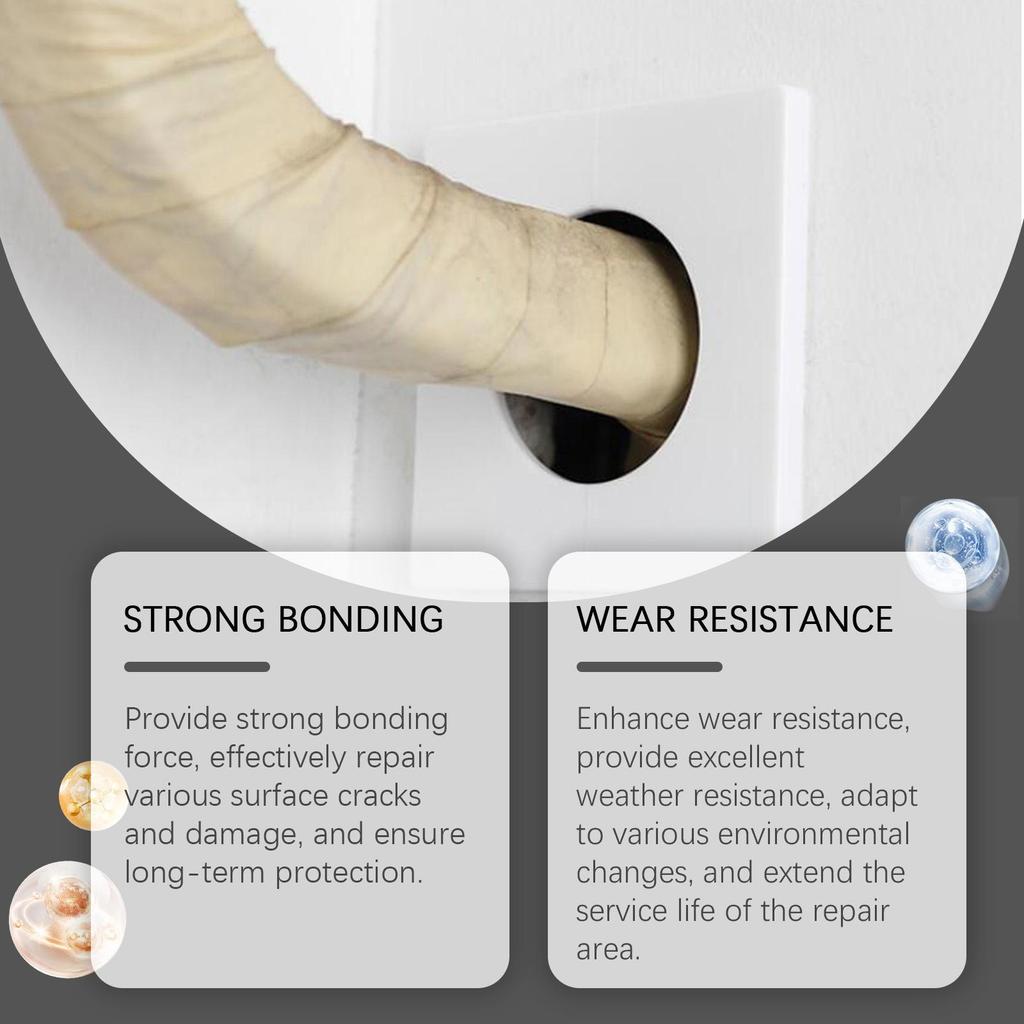 8 Pcs White Sealant Mastic Waterproof Duct Seal Repair Sealing Clay, Quick-Drying Duct Seal Putty for Wall Hole, Pipe Connection Holes Sealant Clay