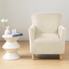 Funda Para Sillón Pequeño S, Terciopelo, Crema