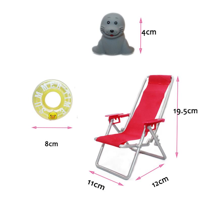4Pcs 30cm/11.5 Set Funny Clothes Accessories Summer Swimwear Dolls Bikini Diving Suit Swim Ring Sunhat Beach Chair and for Kid Friendly Entertaining