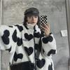 Unisex Love Lamb Plush Jacket: European & American High Street Style, Autumn/Winter Two-Sided Stand Collar Coat