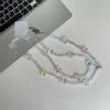 Long Long Crossbody Phone Chain Bow Cellphone Lanyard Kawaii Beads Phone Strap  Phone Accessories