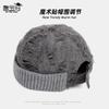 Personalized ripped retro knitted hat neutral autumn and winter warm bag hat women's versatile hip hop melon hat