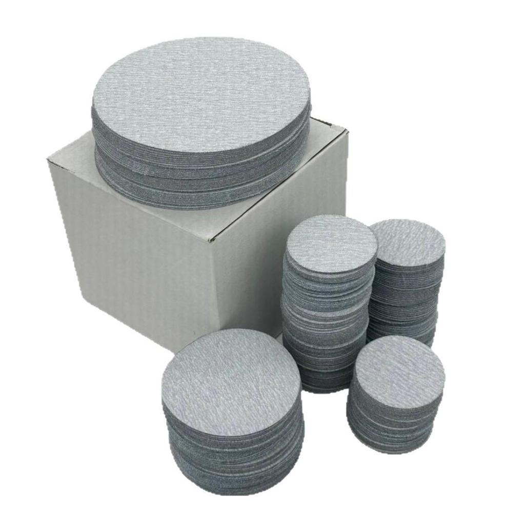 White Grinding Disc: 2, 3, 5 Inch, Round Flocking, Self-Adhesive Hook & Loop, Water-Resistant Dual-Use Polishing Film Sandpaper