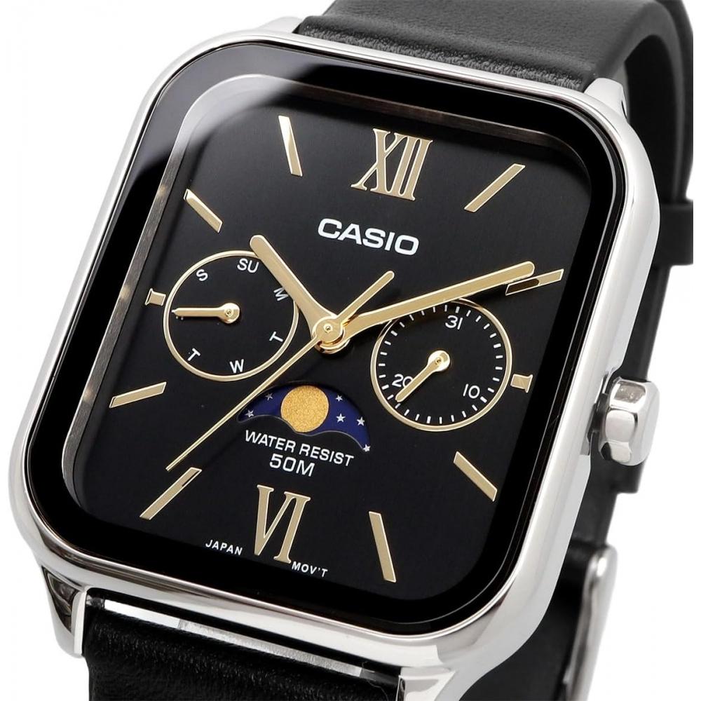 Casio Men S Analog Watch Black Leather Mtp M305l 1a2v