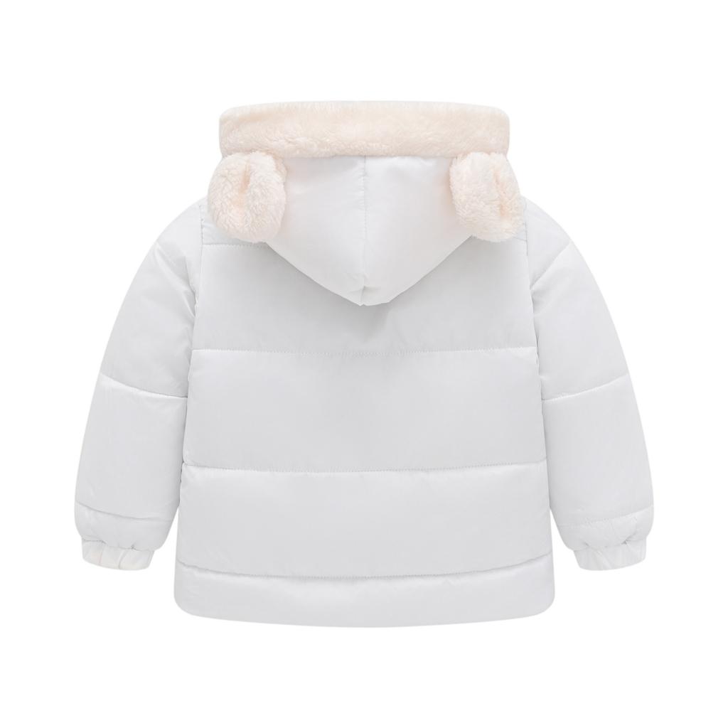 Kids' Ear Pocket Coat - Solid Color Short Cotton Jacket