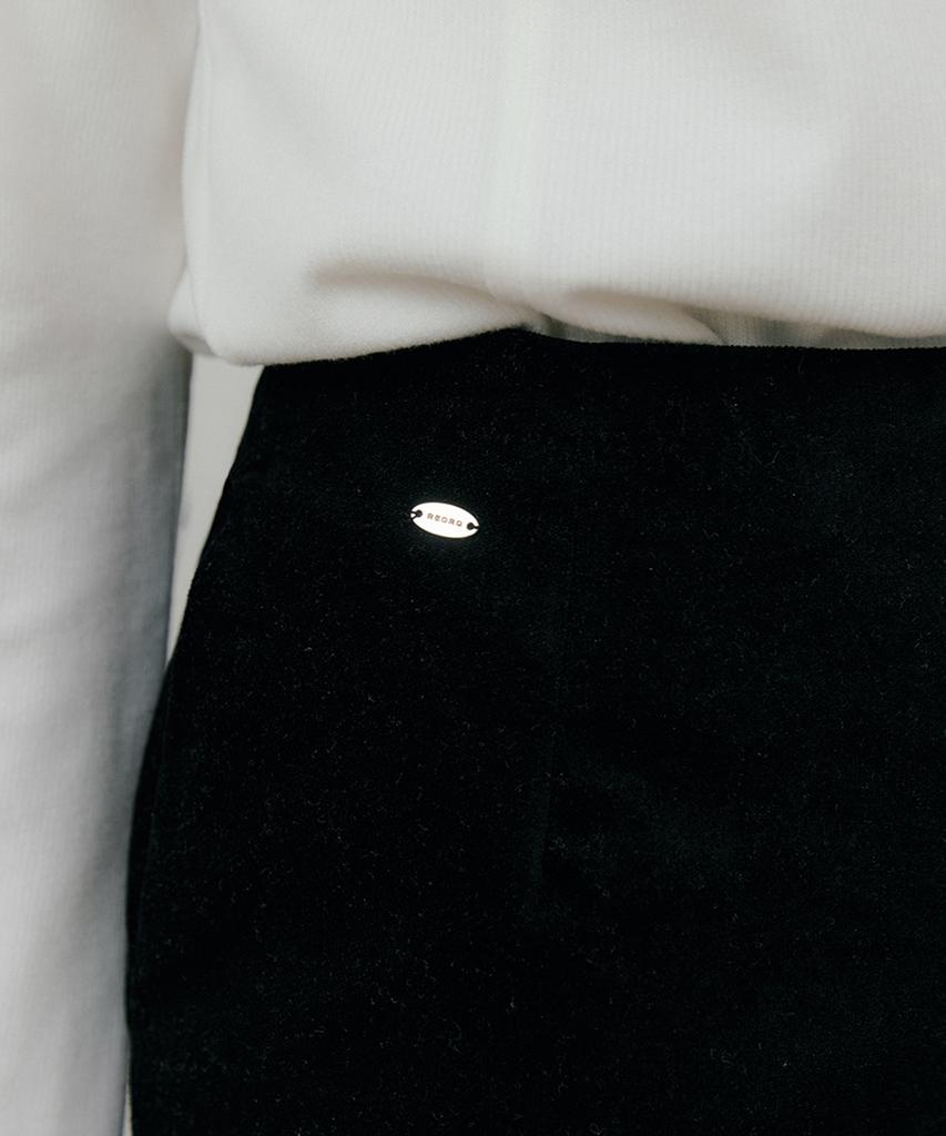 REORG Rie Cotton Velvet Shorts Black