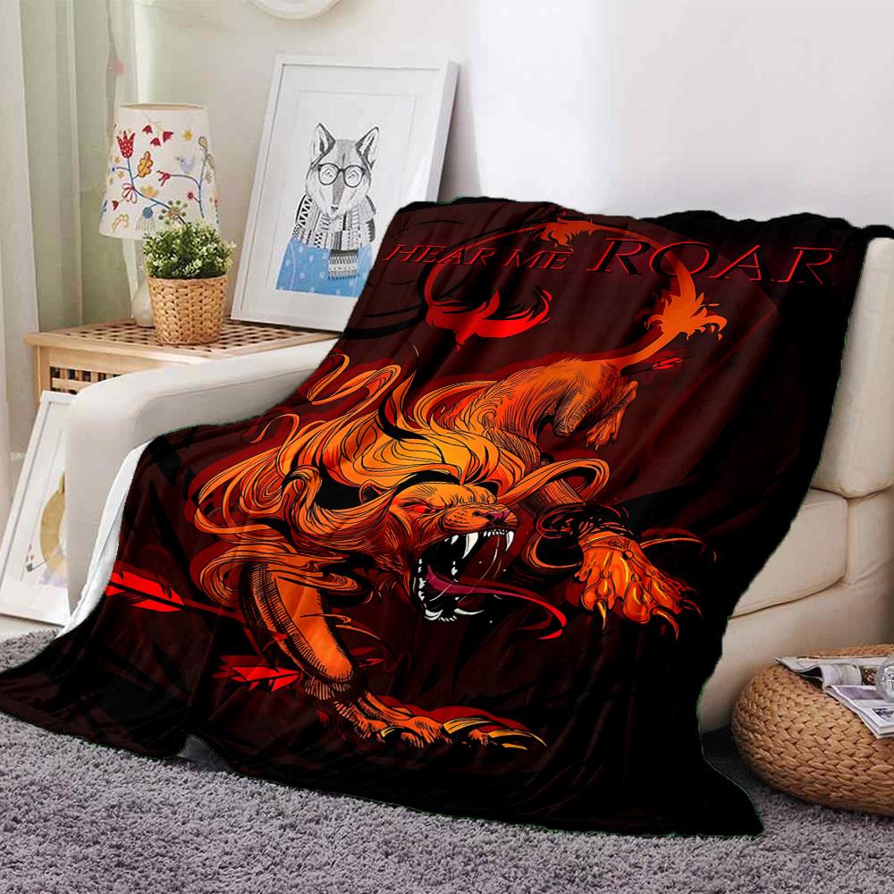 1 Stück Drachen-Gitarre-Themen-Decke Weiche Flanelldecke für alle Jahreszeiten Gemütliche Überwurfdecke mit kräftigem Grafikdruck, Reise- oder Urlaubsgeschenk für Familie & Freunde
