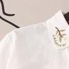 2025 Fresh Embroidery Long Sleeve Shirt for Women: Versatile White Student Blouse