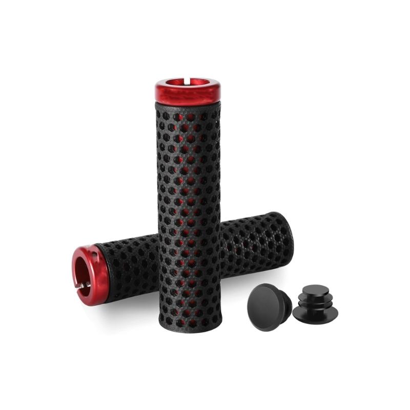1 Pair Shock Absorbing Mountain Bikes Handlebars End Grip Bicycles Handle Cover Handlebars Grip Hollow Bicycles Grip