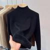 Warm Knitted Sweater for Autumn and Winter Half High Neck Pullover Sweater for Women
