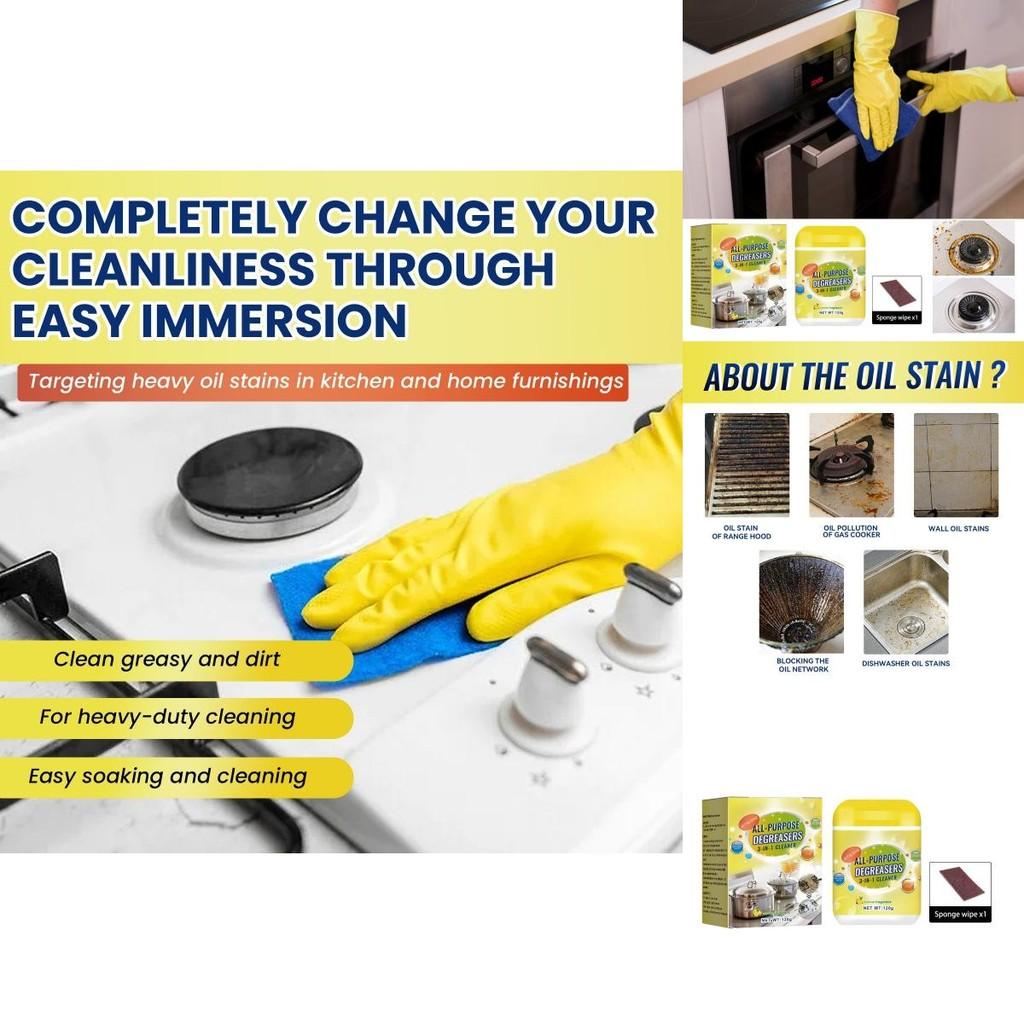 Degreaser Multifunctional Powder With Sponge For Effective Kitchen Removal Stain