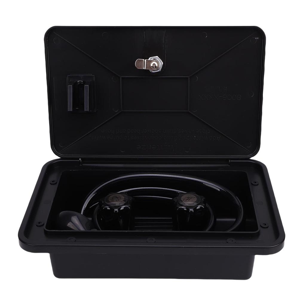 RV Exterior Shower Box Kit with 1.5M Hose Shower Head and Shower Faucet for Camping Vehicle Trailer Motorhome Boat Van