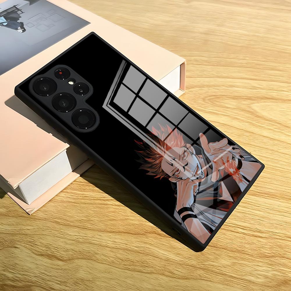 Jujutsu Kaisen Anime Handyhülle Für S25 Ultra Samsung S24 Fe S22 S20 S23 21 Plus A54 A34 A53 A16 Glasabdeckung