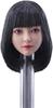 1/6 Scale Female Head Sculpt Beauty Girl Mandy Rooted Hair Head Carving 12 Inch Female PH TBL JO Action Figure Body (Black Bangs)