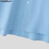 INCERUN Oversized Men Long Sleeve Casual Loose Hooded Shirts Tops