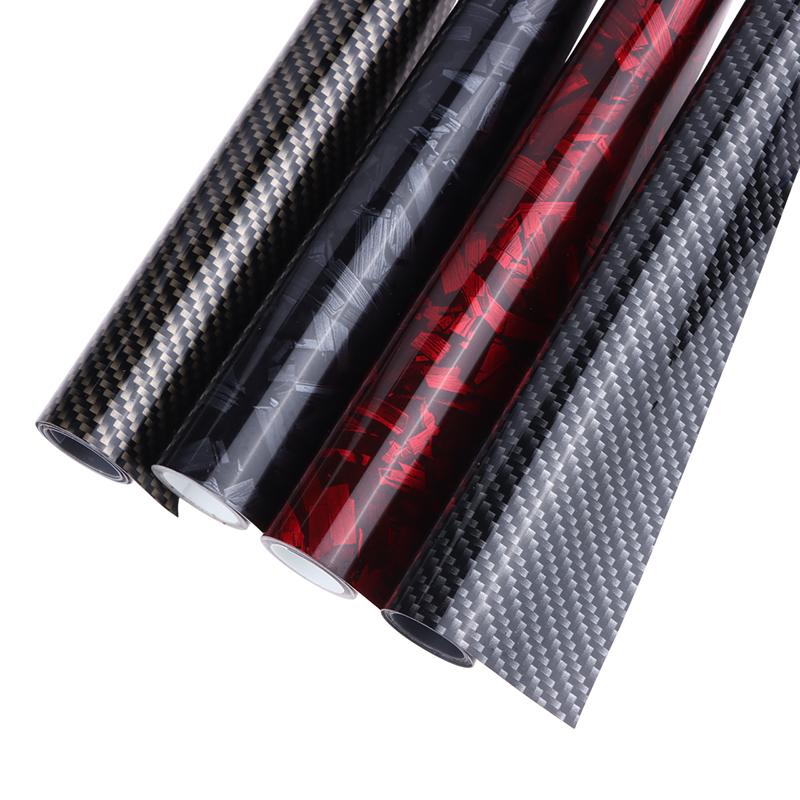 Koolstofvezel Steen Auto Stickers, Imitatie Koolstofvezel Kleurveranderende Interieur Achteruitkijkspiegel Stickers Volledige Body Auto Folie