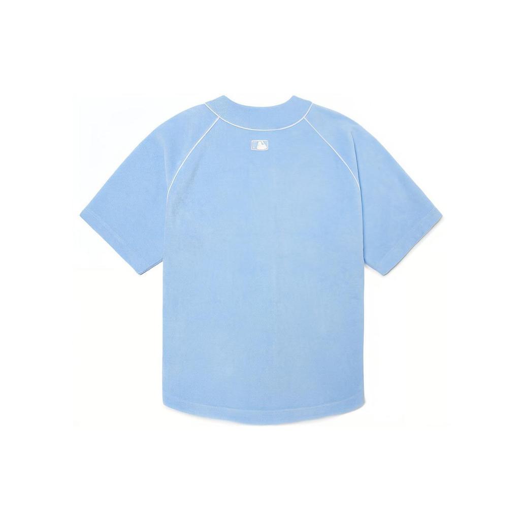 MLB Boston Red Sox Camisa de Beisebol Básica Bordada com Letras Cor Sólida Manga Curta Unissex Azul 3ABS60123-43BLL