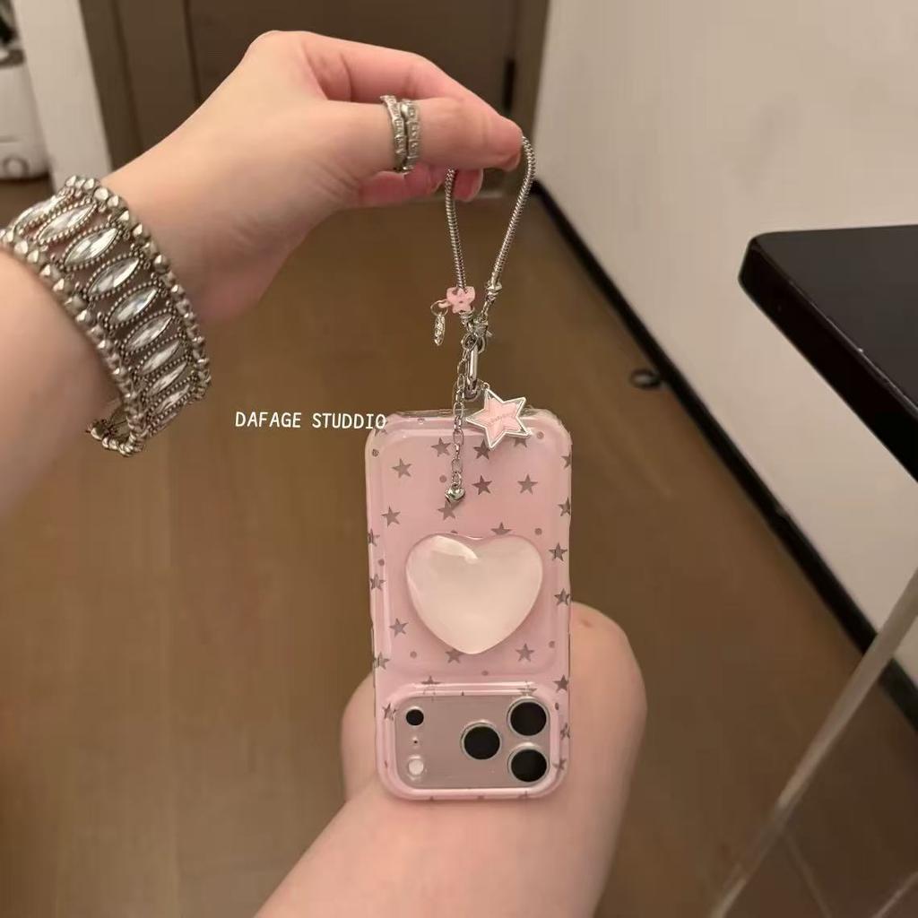 Millennium Spice Girl Star Love Bracket Chain Suitable for Apple 14Promax Mobile Phone Case 16 Women 17Pro Apple