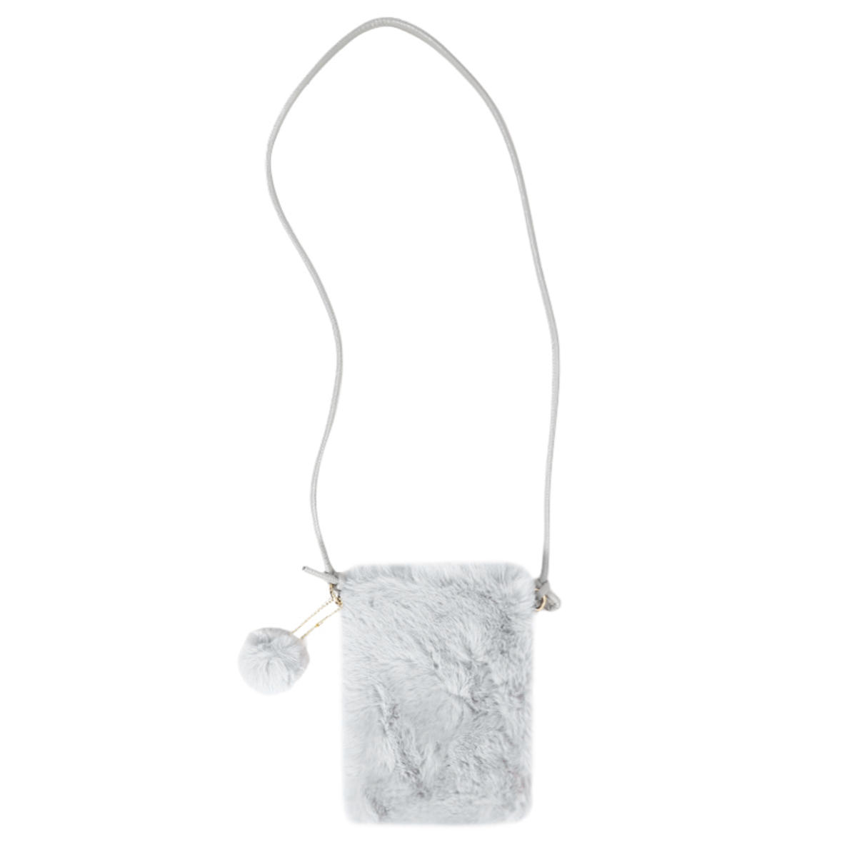Женская плюшевая сумка через плечо однотонная, сумки для мобильного телефона, универсальные мини-кошельки, модные сумки на плечо, осенне-зимний кошелек для монет one size светло-серый