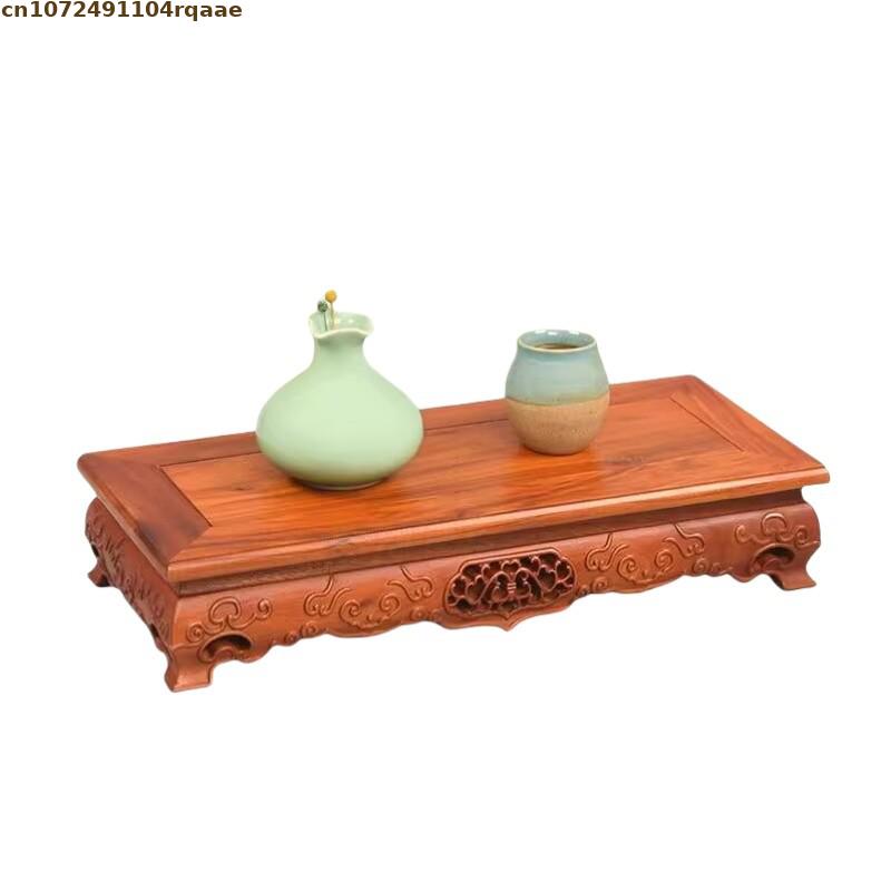 2 Types High Quality Miniature Table Figurines Vase Flower Pot Sorting Table Tea Sets Pedestal Bonsai Shelf Incense Burner Stand