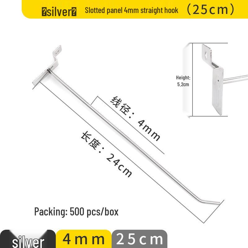 Clip-on Straight Hook for Slotted Pegboard - Aluminum Display Hook for Electronic Components and Sample Exhibits