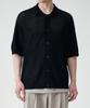 Musinsa Standard Crochet Collared Short Sleeve Cardigan [Black]