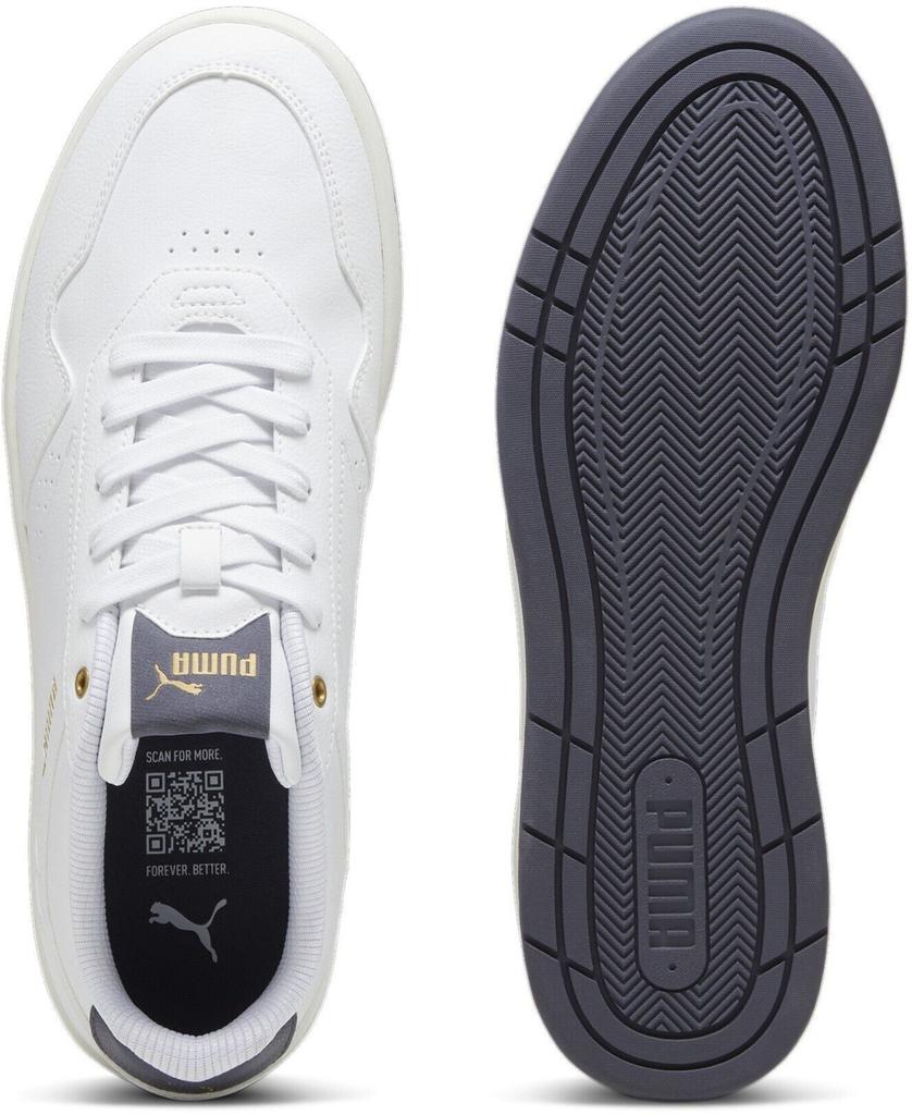 Кроссовки Puma Court Classic белый/галактический серый/золотой