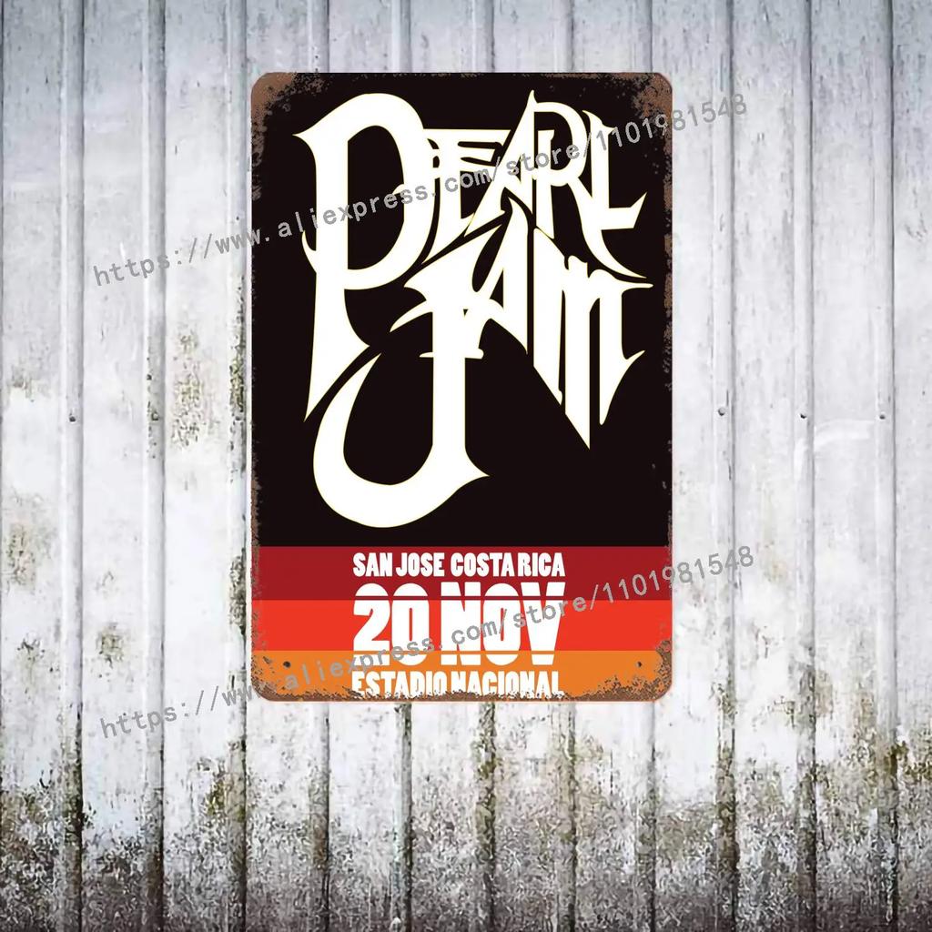 Pearl Jam Band metal Decor Poster Vintage Tin Sign Metal Sign Decorative Plaque for Pub Bar Man Cave Club Wall Decoration