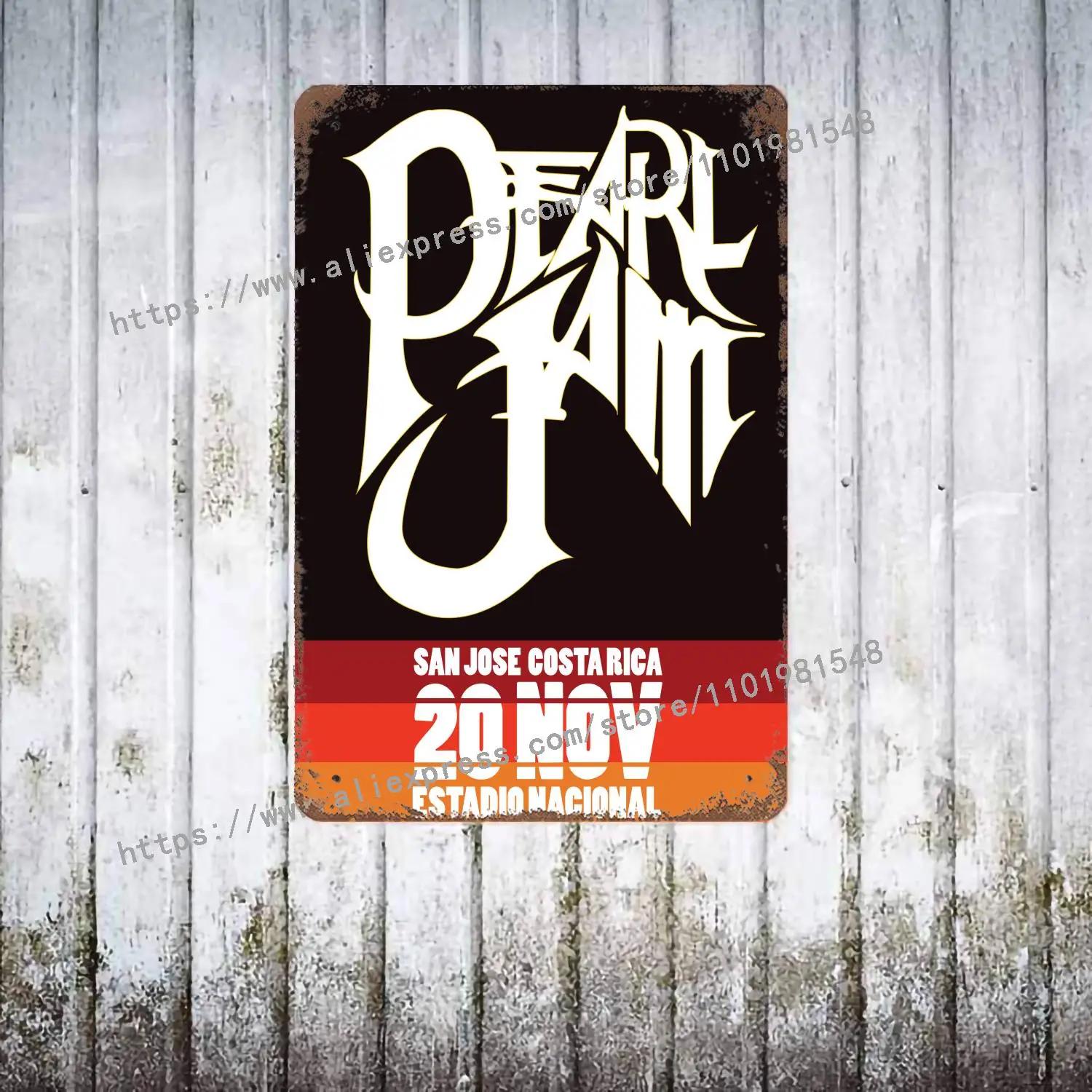 

Pearl Jam Band metal Decor Poster Vintage Tin Sign Metal Sign Decorative Plaque for Pub Bar Man Cave Club Wall Decoration 20x30cm（7.8x11.8inch）