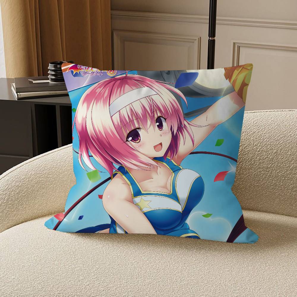Anime T-To Love-Ru Personalized Pillow Cover Kids Bedroom Wild Party Decor Pillowcase Kid Birthday Shower Gift
