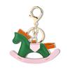 Innocent & Cute Rocking Horse Keychain: Creative Couple's Cartoon Cotton-Filled Decoration for Bags