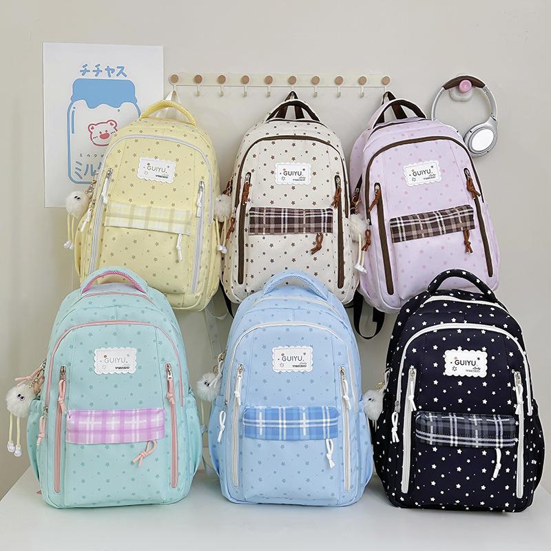 Zaino1011 nuovo zaino di alto valore per studentesse versione coreana per studenti delle scuole medie zaino stampato piccolo fresco riduzione del peso