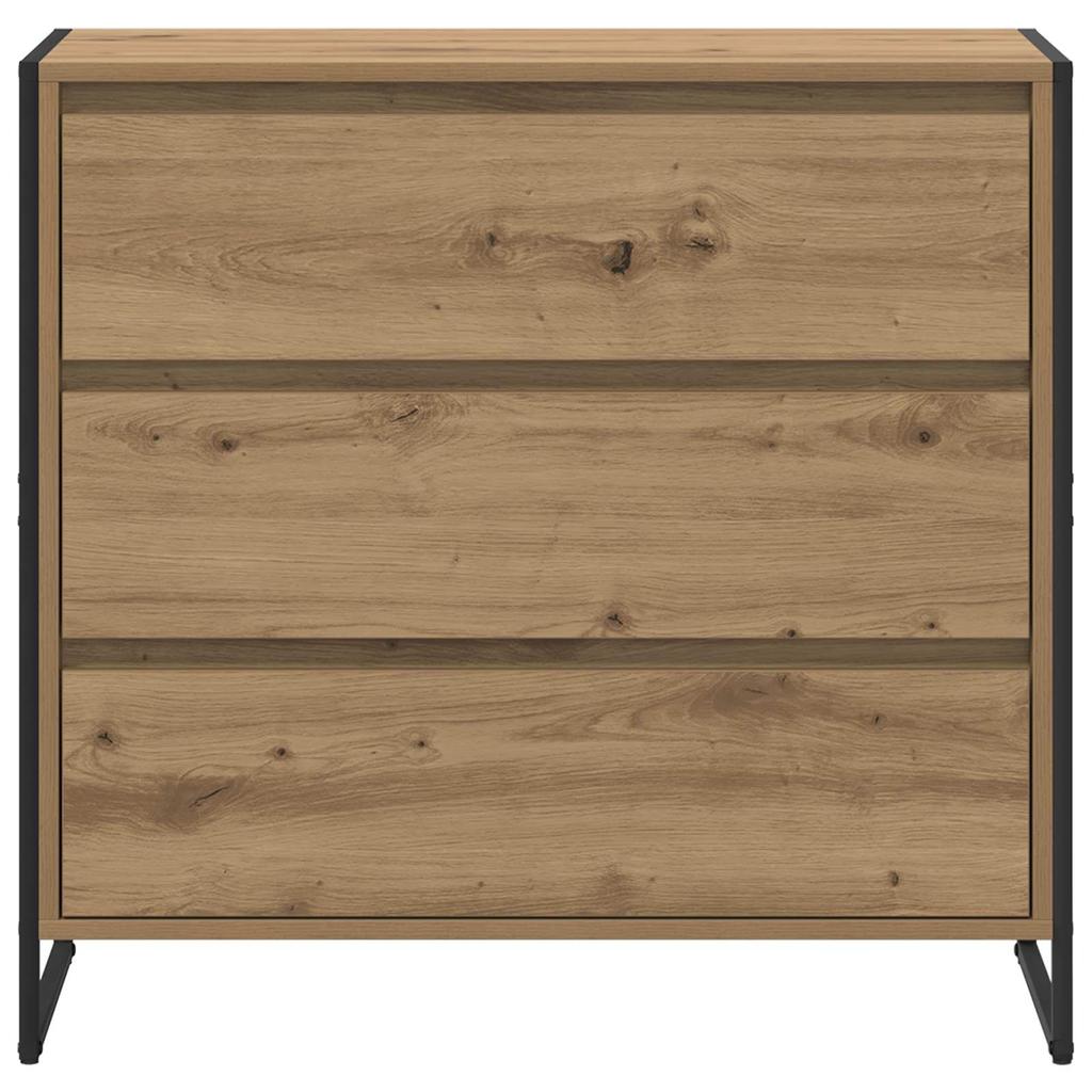 Sideboard Handcrafted Oak Style 79 x 36 x 75.5 cm Engineered Wood
